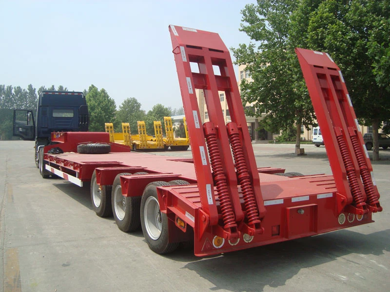 3 Axle Hydraulic Lowbed Semi Trailer For Sale